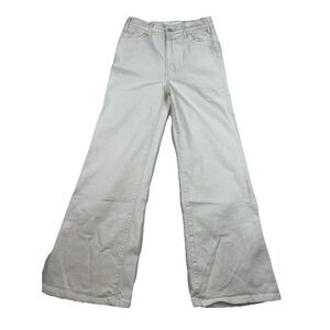 Mother Superior Womens Jeans Size 26 The Hustler Roller Heel White Wide Leg